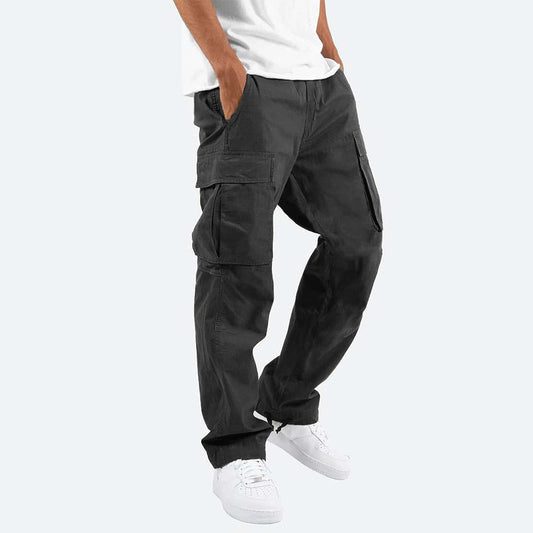 Men’s Cargo Pants – Relaxed Fit – Straight Leg – Cotton Blend – Utility Pockets