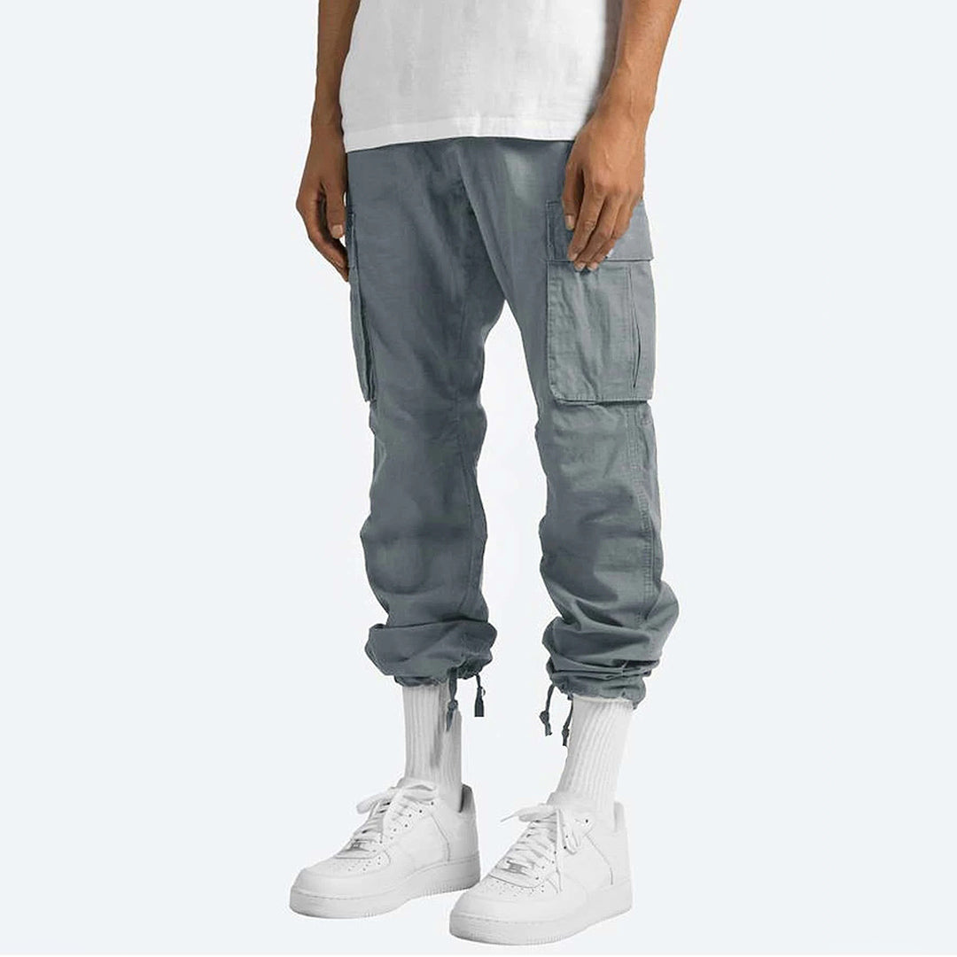 Men’s Cargo Pants – Relaxed Fit – Straight Leg – Cotton Blend – Utility Pockets