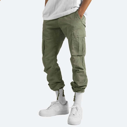 Men’s Cargo Pants – Relaxed Fit – Straight Leg – Cotton Blend – Utility Pockets