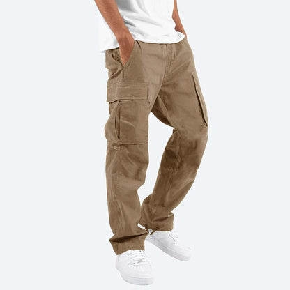 Men’s Cargo Pants – Relaxed Fit – Straight Leg – Cotton Blend – Utility Pockets