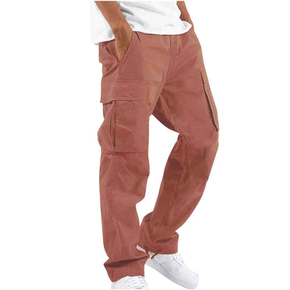 Men’s Cargo Pants – Relaxed Fit – Straight Leg – Cotton Blend – Utility Pockets