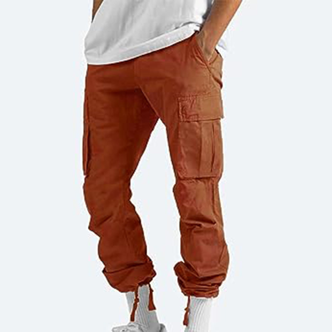 Men’s Cargo Pants – Relaxed Fit – Straight Leg – Cotton Blend – Utility Pockets