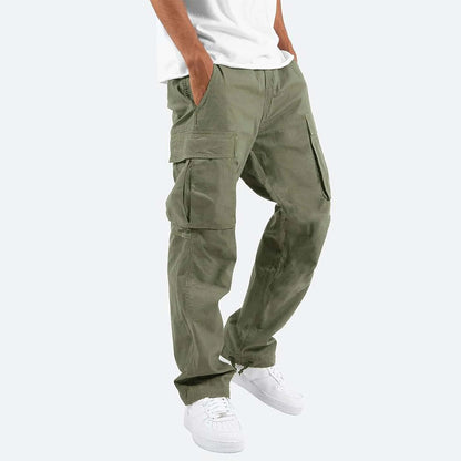 Men’s Cargo Pants – Relaxed Fit – Straight Leg – Cotton Blend – Utility Pockets
