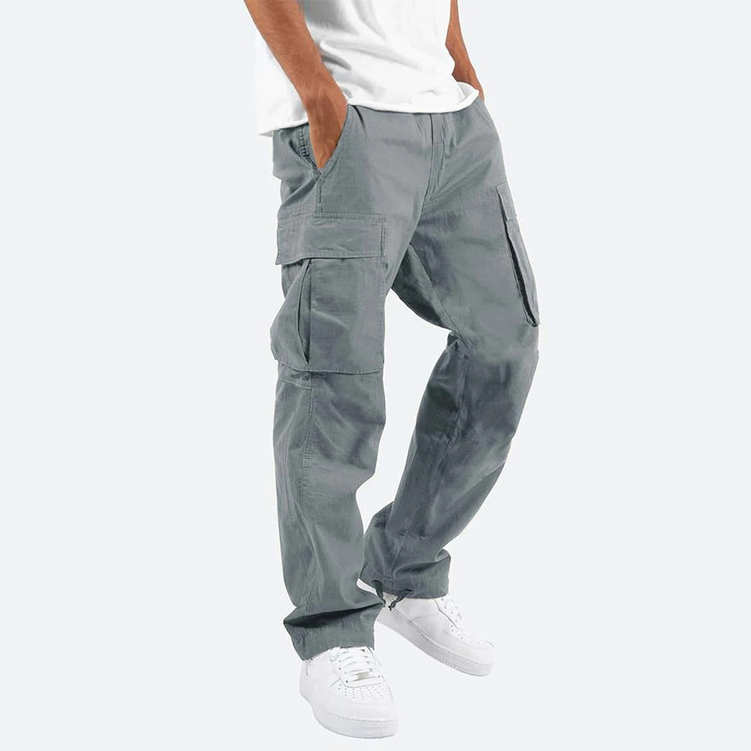 Men’s Cargo Pants – Relaxed Fit – Straight Leg – Cotton Blend – Utility Pockets