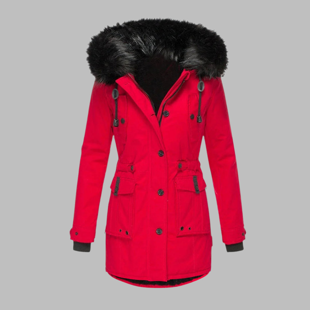 Women’s Waterproof Jacket – Tailored Fit – Mid-Length – Hooded