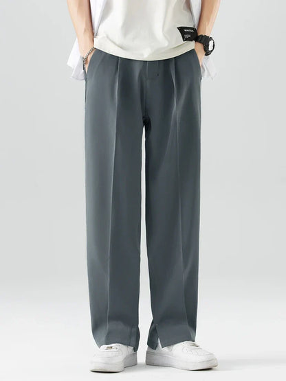 Men’s Trousers – Straight Leg – Relaxed Fit – Lightweight Soft Fabric – Smart Casual