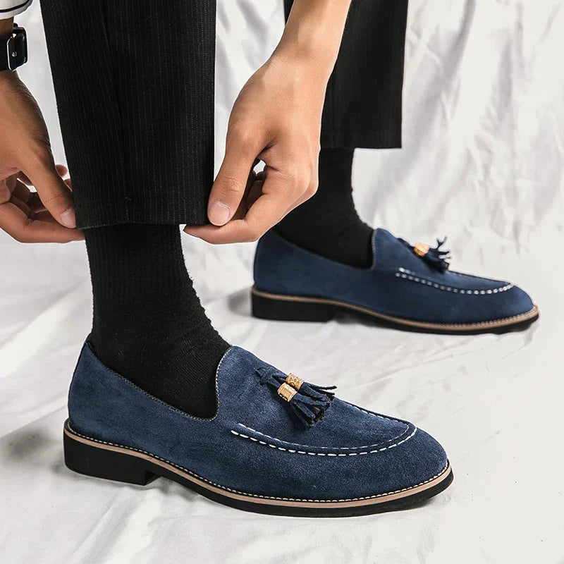 Men’s Moccasins – Suede – Tassel Detail – Classic Fit – Smart Casual Versatile Style