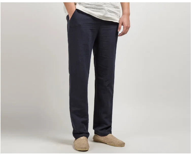 Men’s Trousers – Relaxed Straight Fit – Breathable Lightweight Full Length