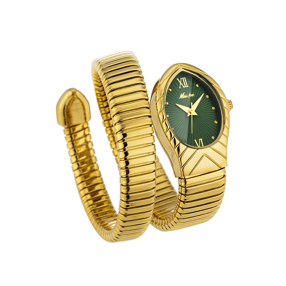 Isla Oval Roman Numeral Wristwatch | Sunburst Wrap-Around Wristwatch