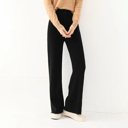 Isla Wide Leg Lounge Pants | Ribbed Drawstring Lounge Pants