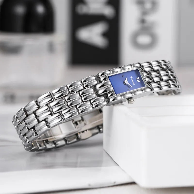 Isabella Rectangle Wristwatch | Roman Dial Link Bracelet Wristwatch