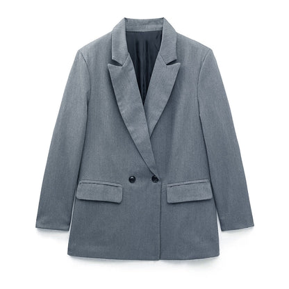 Women’s Blazer – Tailored Fit – Double-Breasted – Structured Silhouette – Notched Lapels