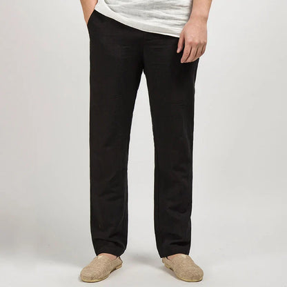 Men’s Trousers – Relaxed Straight Fit – Breathable Lightweight Full Length