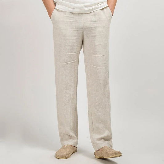 Men’s Trousers – Relaxed Straight Fit – Breathable Lightweight Full Length