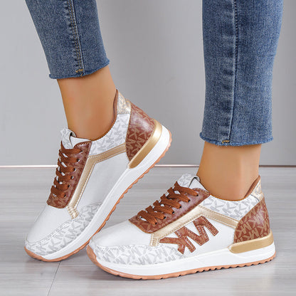 Women’s Sneakers – Breathable Mesh – Cushioned Sole – Low-Top Fit