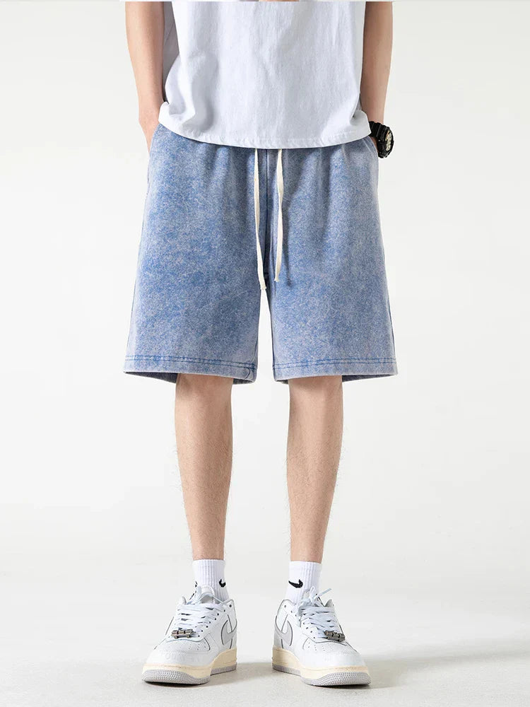 Men’s Casual Shorts – Relaxed Fit – Breathable Blend – Elastic Waist – Knee Length