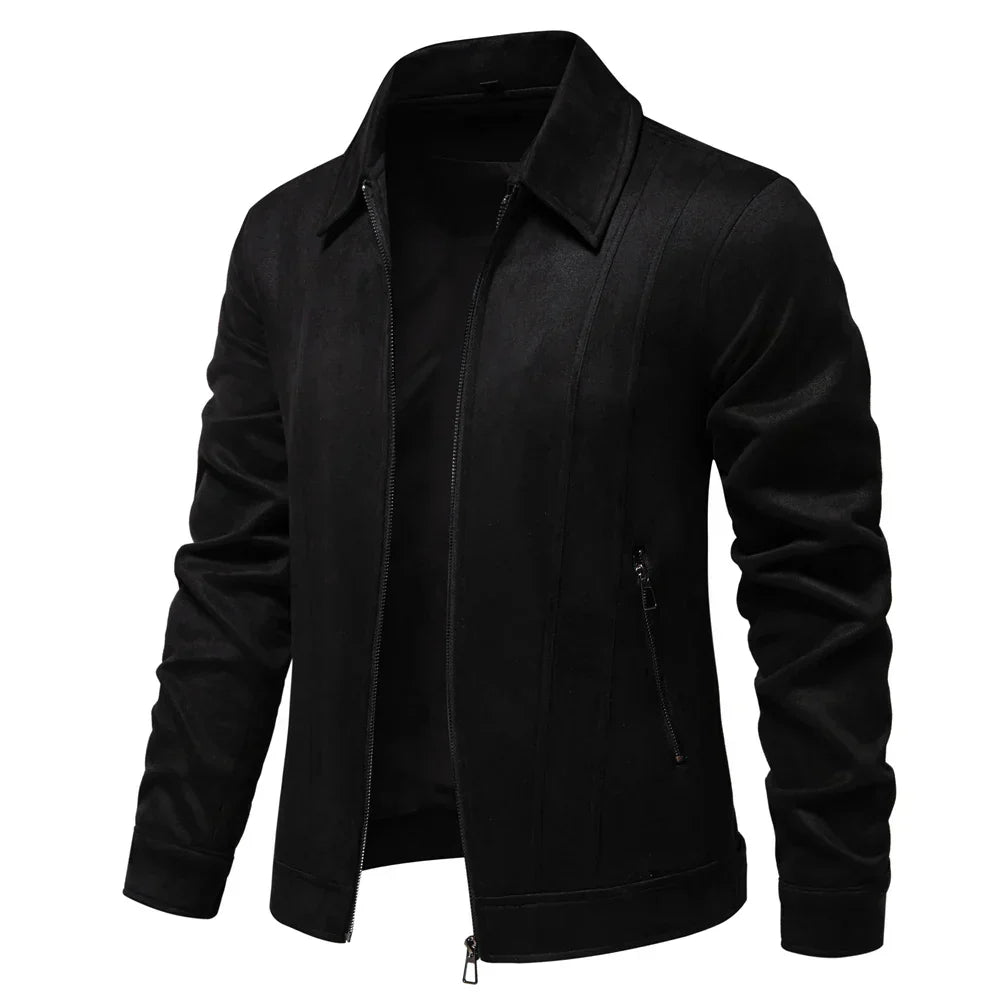 Men’s Jacket – Tailored Fit – Zip Front – Hip Length Casual