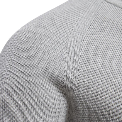Men’s Sweater – Cotton Blend – Classic Fit – Half-Zip Collar – Ribbed Trim