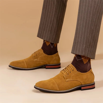 Men’s Oxford Shoes – Sleek Cap Toe – Closed Lacing – Formal Structured Fit