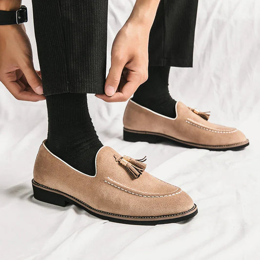 Men’s Moccasins – Suede – Tassel Detail – Classic Fit – Smart Casual Versatile Style