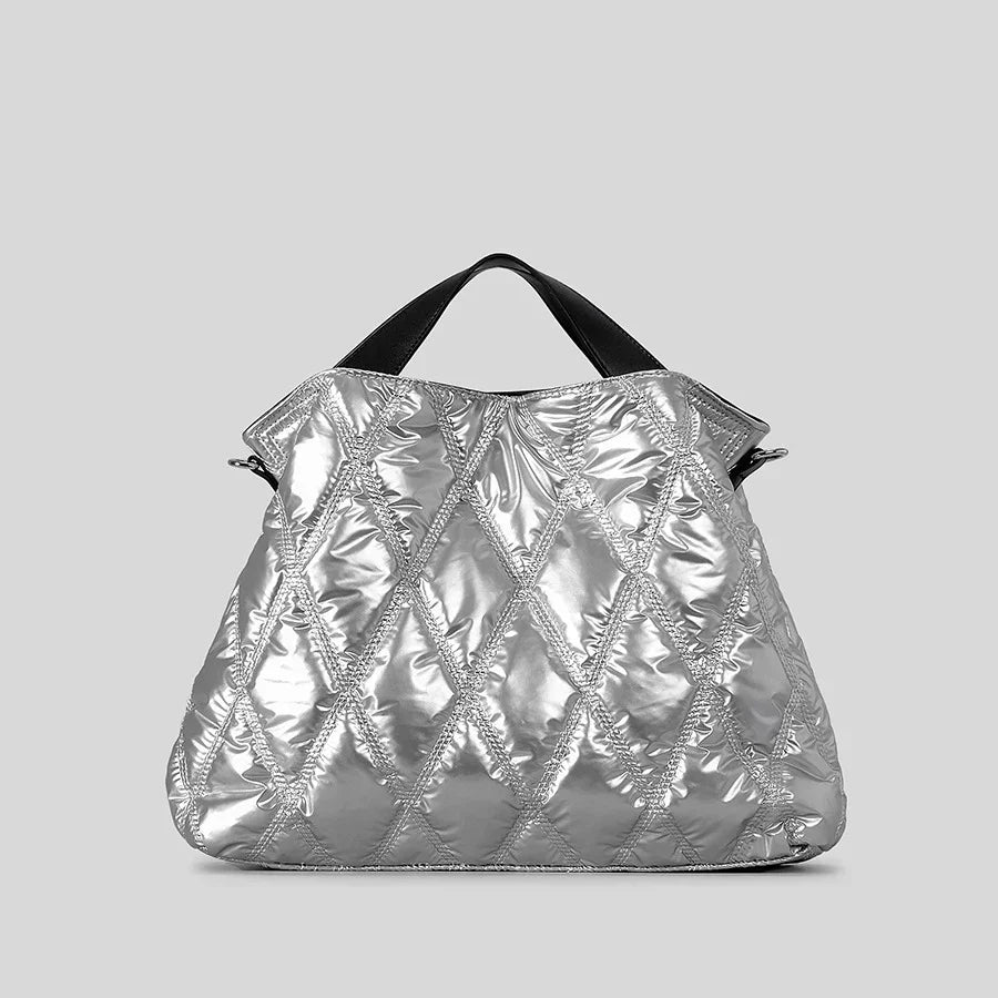 Women’s Tote Bag – Quilted Diamond Design – Padded Texture – Structured Spacious Carryall