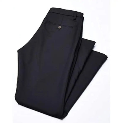 Men’s Formal Trousers – Slim Fit – Stretch Fabric – Flat Front Tailored Style