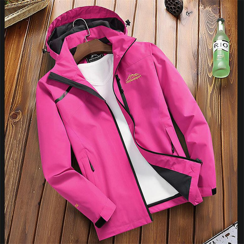 Men’s Rain Jacket – Regular Fit – Waterproof Hooded – Windproof Zip Front – Sealed Seams