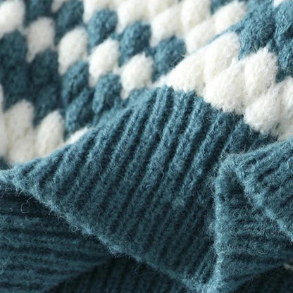 George Relaxed Fit Crew Neck Sweater | Striped Ribbed Cuffs Sweater