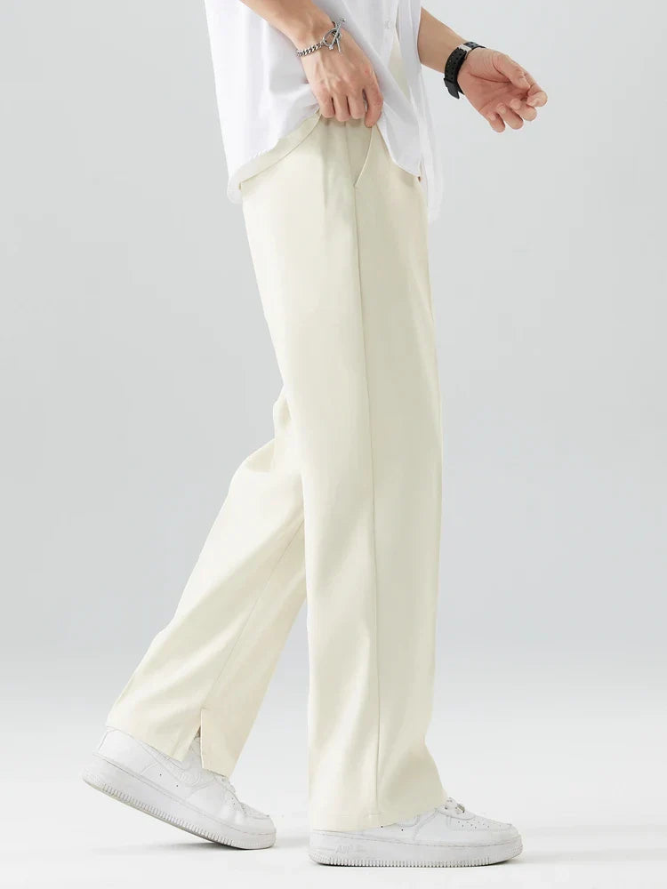 Men’s Trousers – Straight Leg – Relaxed Fit – Lightweight Soft Fabric – Smart Casual