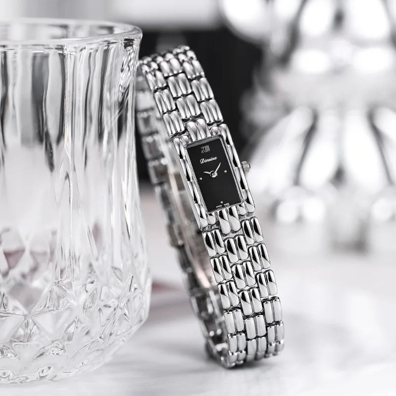 Isabella Rectangle Wristwatch | Roman Dial Link Bracelet Wristwatch