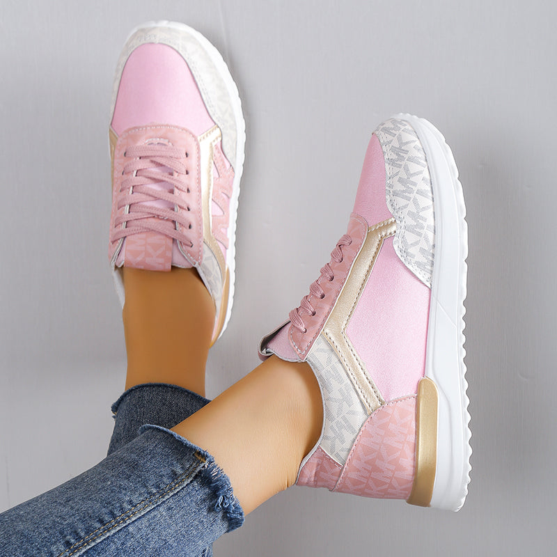 Women’s Sneakers – Breathable Mesh – Cushioned Sole – Low-Top Fit
