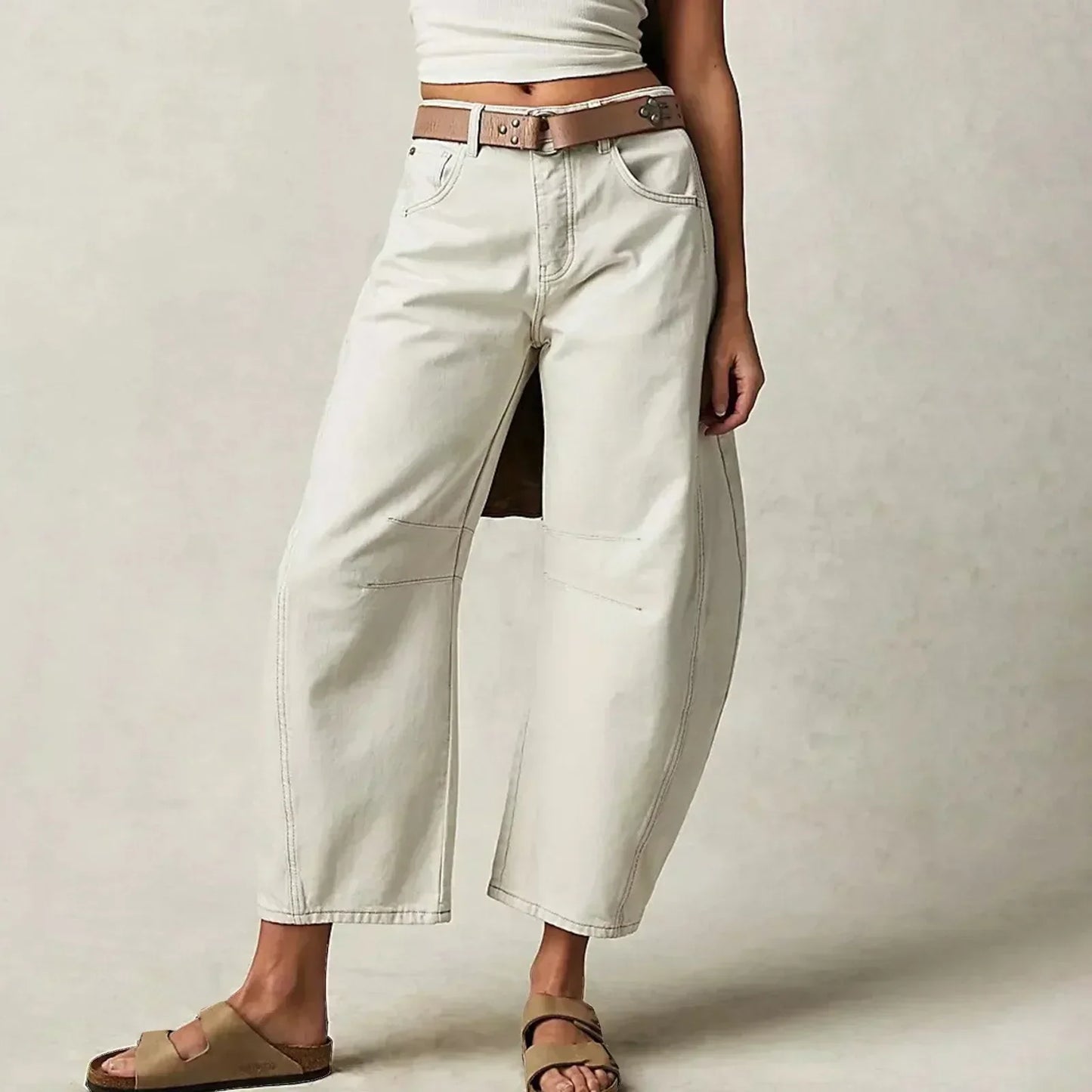 Women’s Wide-Leg Jeans – Relaxed Fit – Full Length – Cotton Denim