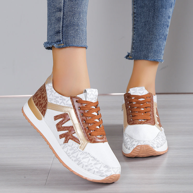 Women’s Sneakers – Breathable Mesh – Cushioned Sole – Low-Top Fit