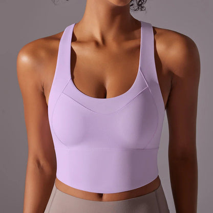 Women’s Sports Bra – Snug Fit – Racerback – Scoop Neck – Breathable Stretch Fabric