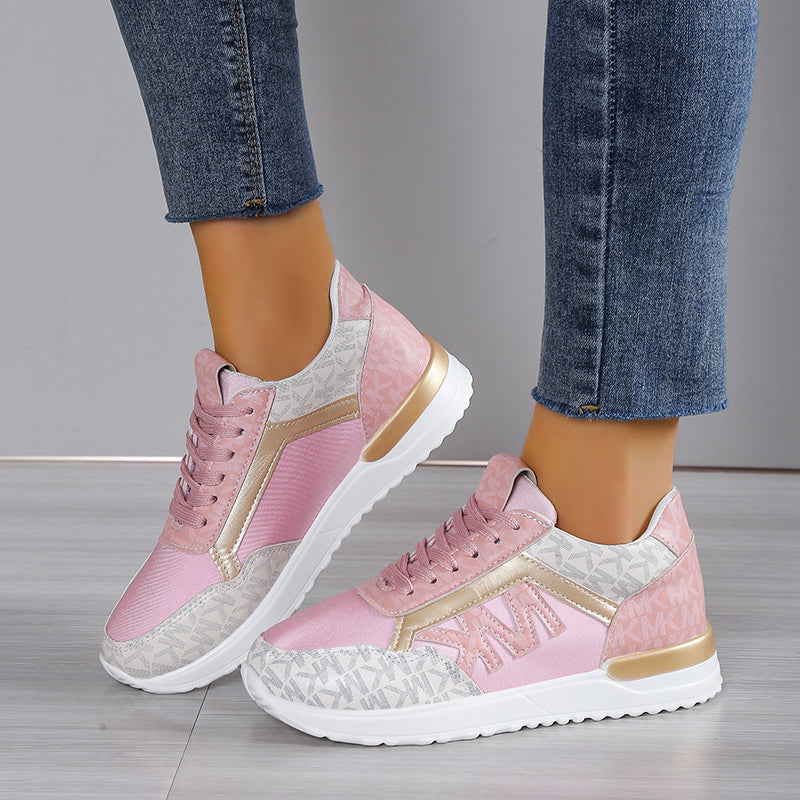 Women’s Sneakers – Breathable Mesh – Cushioned Sole – Low-Top Fit