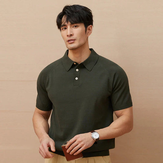 Men’s Polo Shirt – Tailored Fit – Soft Knit – Short Sleeve – Casual Smart Style