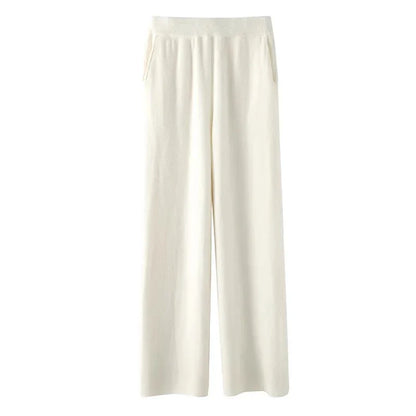 Women’s Sweatpants – Relaxed Wide-Leg Fit – Elastic Waist