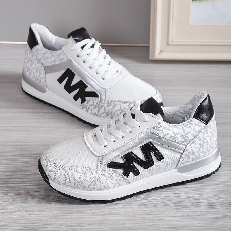 Women’s Sneakers – Breathable Mesh – Cushioned Sole – Low-Top Fit