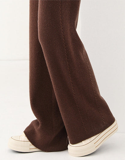 Isla Wide Leg Lounge Pants | Ribbed Drawstring Lounge Pants