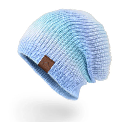 Isla Slouchy Beanie | Ombre Ribbed Head Coverage Beanie