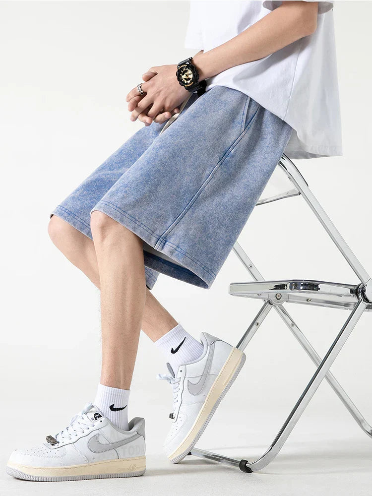 Men’s Casual Shorts – Relaxed Fit – Breathable Blend – Elastic Waist – Knee Length