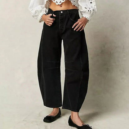 Women’s Wide-Leg Jeans – Relaxed Fit – Full Length – Cotton Denim