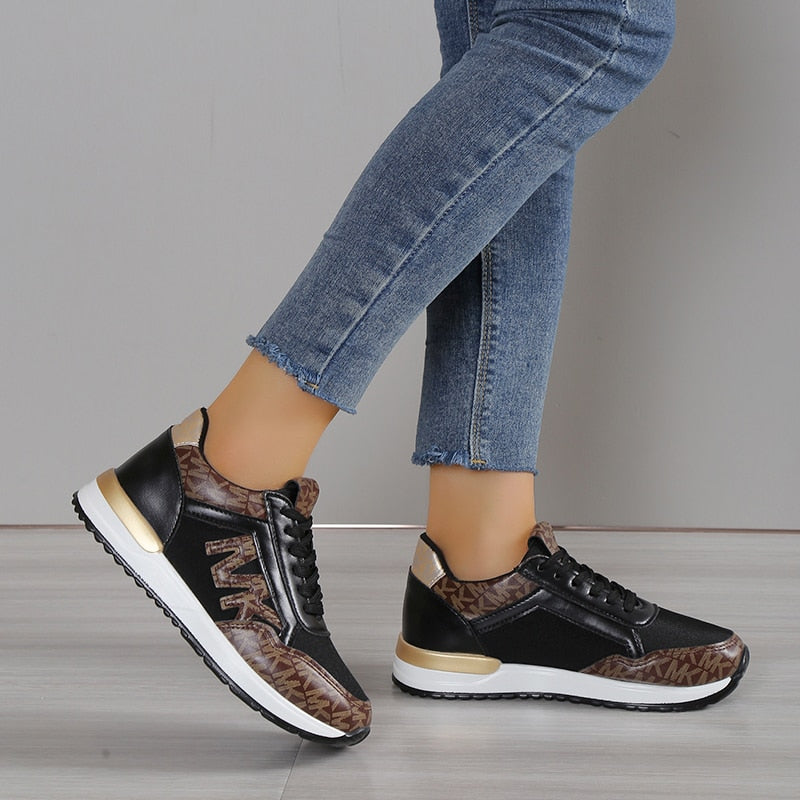 Women’s Sneakers – Breathable Mesh – Cushioned Sole – Low-Top Fit