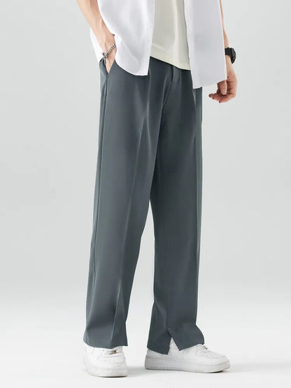 Men’s Trousers – Straight Leg – Relaxed Fit – Lightweight Soft Fabric – Smart Casual