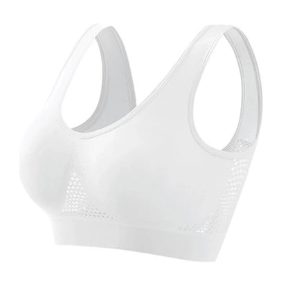 Women’s Sports Bra – High Support – Racerback Mesh – Breathable Stretch Fabric