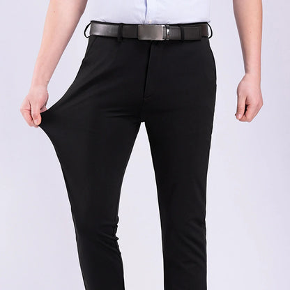 Men’s Formal Trousers – Slim Fit – Stretch Fabric – Flat Front Tailored Style