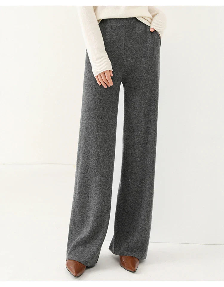 Women’s Sweatpants – Relaxed Fit – Wide Leg – Soft Knit – Elastic Waistband – Full Length