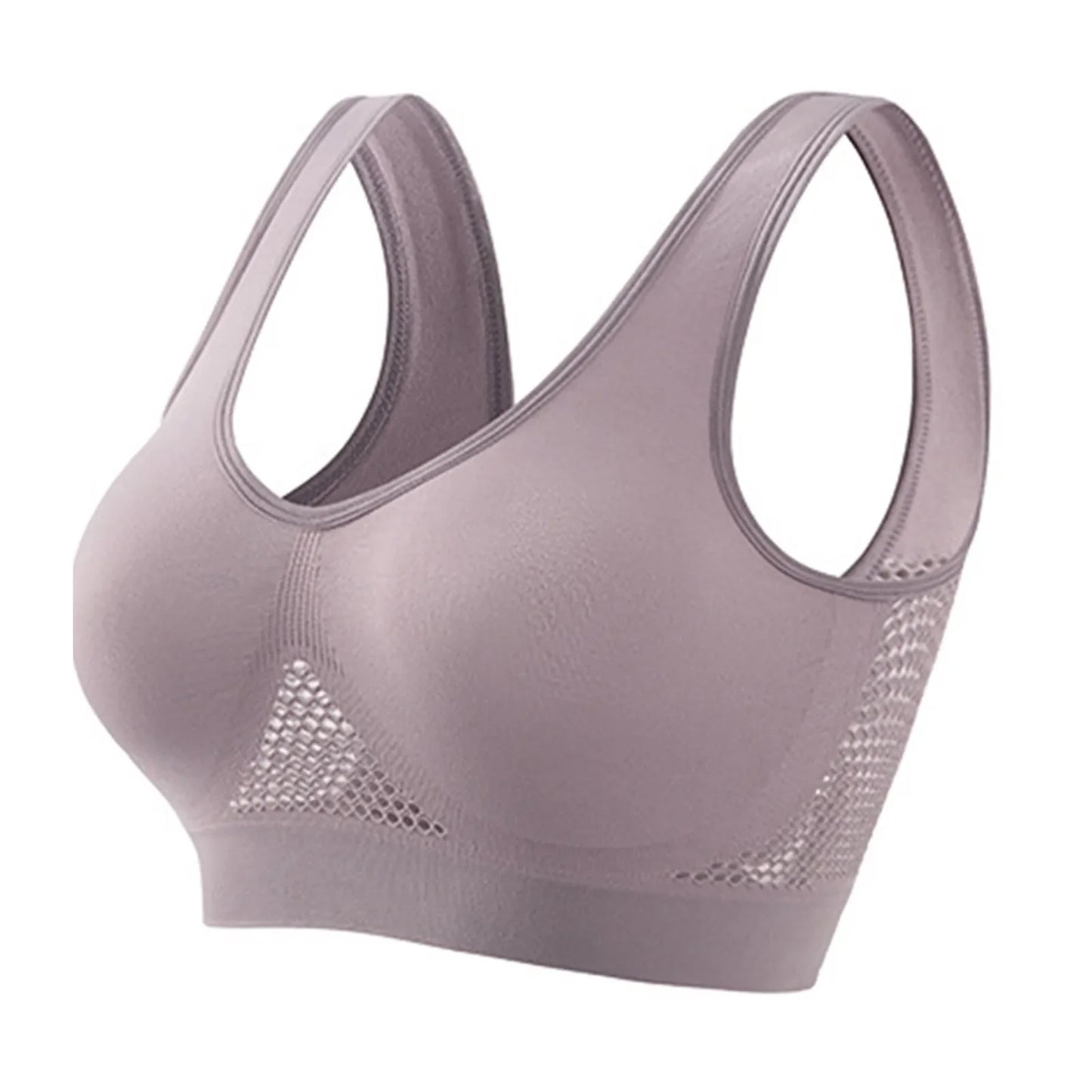 Women’s Sports Bra – High Support – Racerback Mesh – Breathable Stretch Fabric