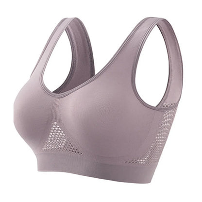 Women’s Sports Bra – High Support – Racerback Mesh – Breathable Stretch Fabric