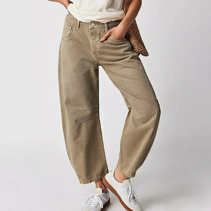 Women’s Wide-Leg Jeans – Relaxed Fit – Full Length – Cotton Denim